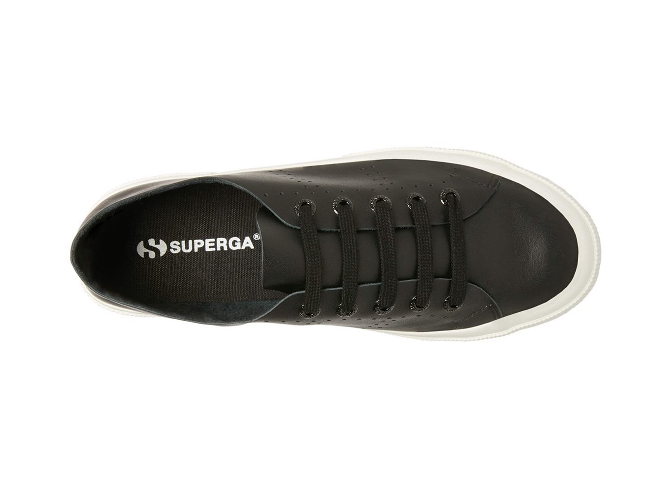 Superga Sneakers Mens - 2750 Rawcutleatheru Leather - Black - SCLXJ2804